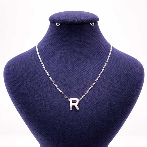 پلاک حرف R نقره