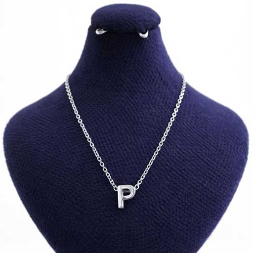 پلاک حرف P یا b نقره